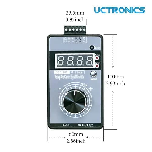 UCTRONICS DC ±10V 0/4-20mA Current Voltage Signal Generator 100mm (3.94") | Analog Simulator for PLC Debugging thumbnail 2