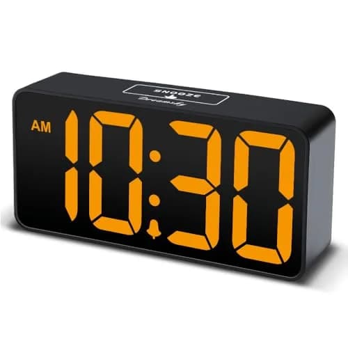DreamSky Small Digital Alarm Clock for Bedroom with Large Big Numbers | Bright 2-inch LED Display, Adjustable Alarm & USB Charging thumbnail 1
