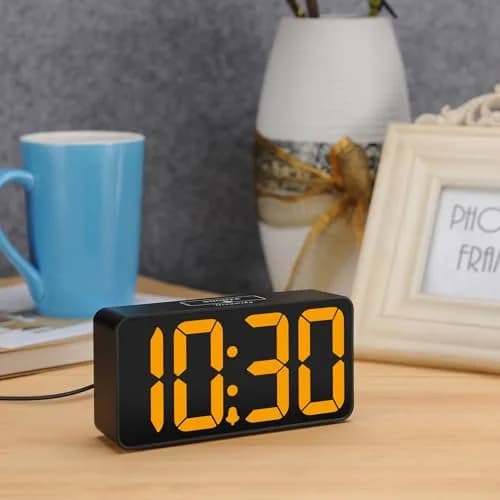 DreamSky Small Digital Alarm Clock for Bedroom with Large Big Numbers | Bright 2-inch LED Display, Adjustable Alarm & USB Charging thumbnail 5