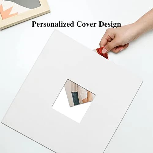 Vienrose Self Adhesive Photo Album 11"x10.6" | Linen Scrapbook for 4x6 & 8x10 Photos, 40 Pages thumbnail 2
