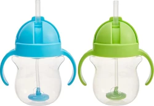 Munchkin Any Angle Sippy Cups for Toddlers 2 Pack | Spill Proof Weighted Straw with Handles thumbnail 1