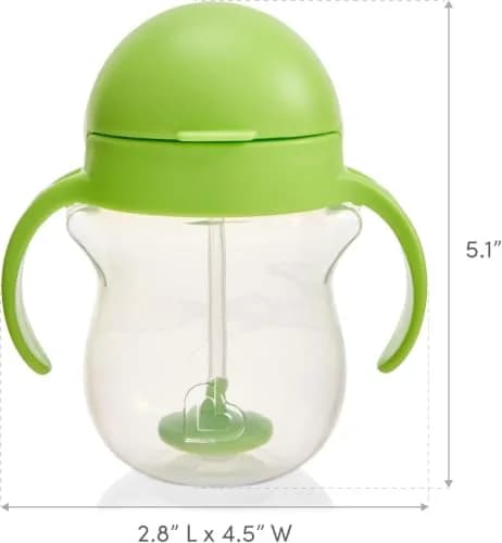 Munchkin Any Angle Sippy Cups for Toddlers 2 Pack | Spill Proof Weighted Straw with Handles thumbnail 7