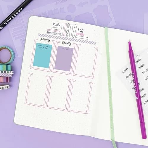 PAPERAGE Dotted Journal Notebook, Royal Blue, 14.4 cm x 20.3 cm (5.6 in x 8 in) | Acid-Free 100 GSM Paper for Smooth Writing thumbnail 6