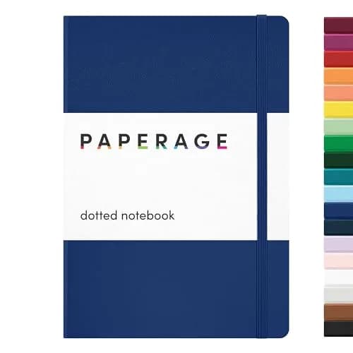 PAPERAGE Dotted Journal Notebook, Royal Blue, 14.4 cm x 20.3 cm (5.6 in x 8 in) | Acid-Free 100 GSM Paper for Smooth Writing thumbnail 1