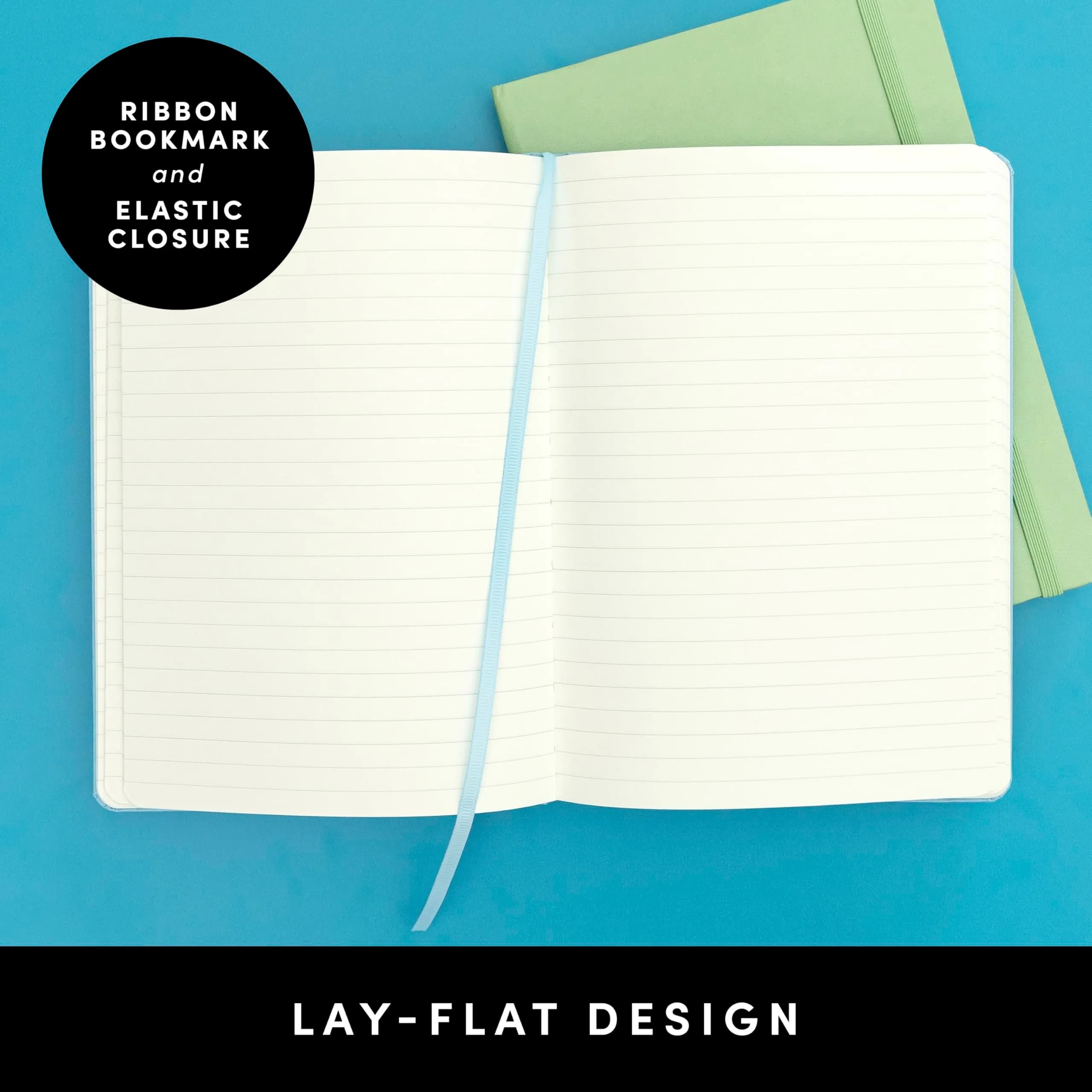 PAPERAGE Lined Journal Notebook, Hardcover Journal for Work, School & Note Taking, 160 Pages, 5.6" x 8", College Ruled, White - view 3