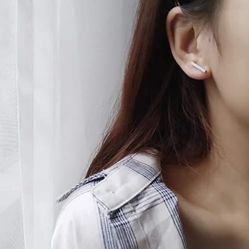 TGNEL Titanium Long Rectangle Bar Stud Earrings | Hypoallergenic for Sensitive Ears thumbnail 3