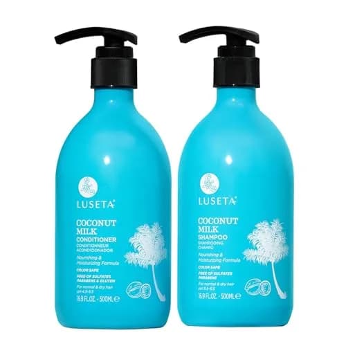 L LUSETA Coconut Oil Shampoo and Conditioner for Dry Hair 16.9oz*2 | Nourishing Hydration with Natural Oils thumbnail 1
