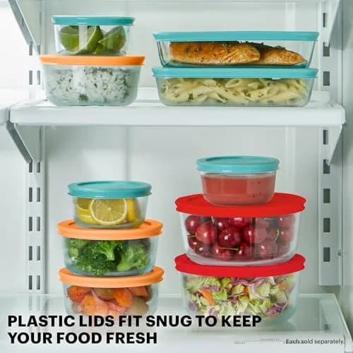 Pyrex Simply Store Glass Food Storage Containers Set 12-Pack | Airtight & Leak Resistant for Kitchen Pantry thumbnail 4