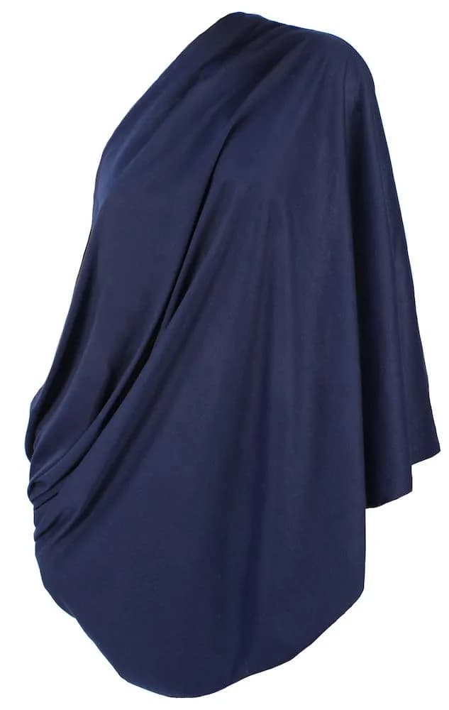 LK Baby Nursing Scarf for Breastfeeding Privacy Cover Infinity Scarf Soft, Navy Blue - main product image