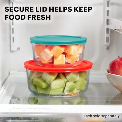 Pyrex Simply Store 16-Piece Small Glass Food Storage Containers Set with Lids | Airtight & Leak Resistant thumbnail 4