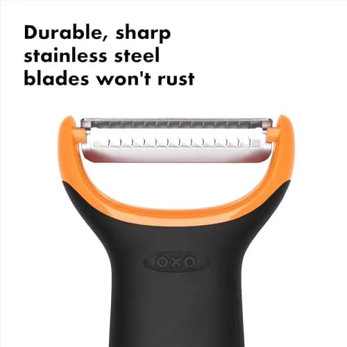 OXO Good Grips Julienne Prep Peeler | Creates Precise Vegetable Strips for Healthy Dishes thumbnail 2
