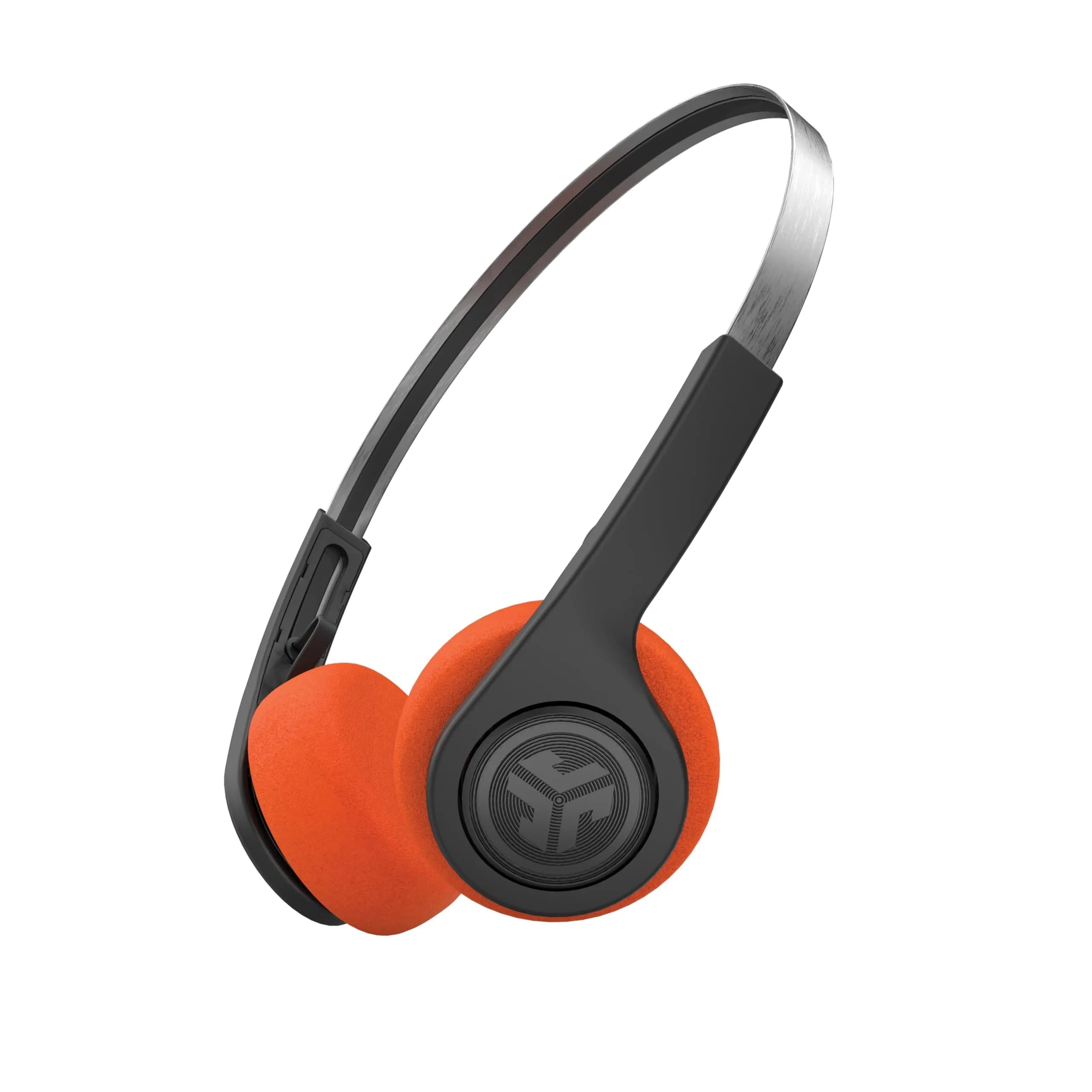 JLab Rewind Wireless Retro Headphones Black | 14-Hour Playtime, Bluetooth 4.2, Custom EQ3 Sound — Black Gen 2