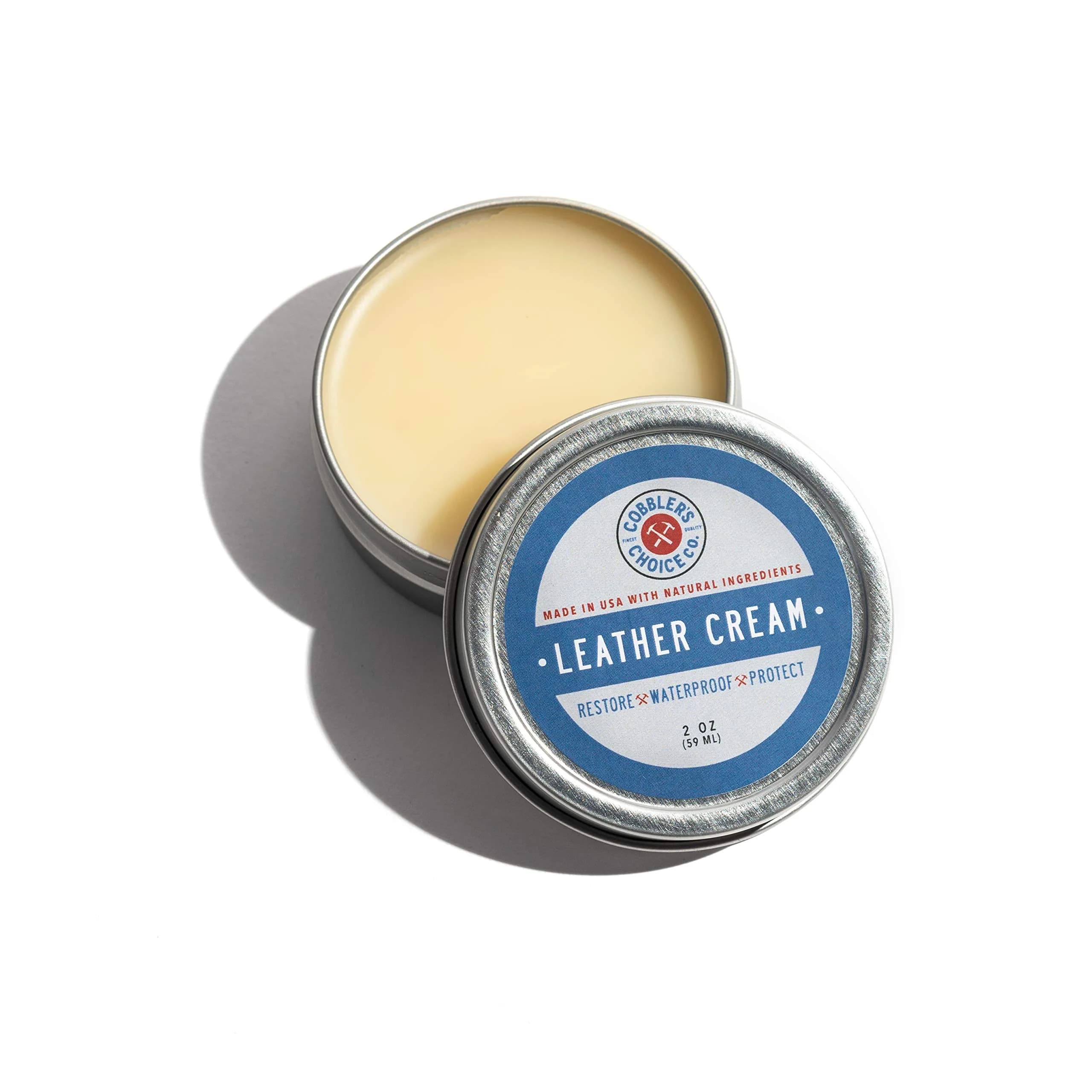 Cobbler's Choice Leather Cream - Deep Condition & Protect Shoes, Boots & Bags with Beeswax (59 ml) — 2 Oz. (59 Ml)