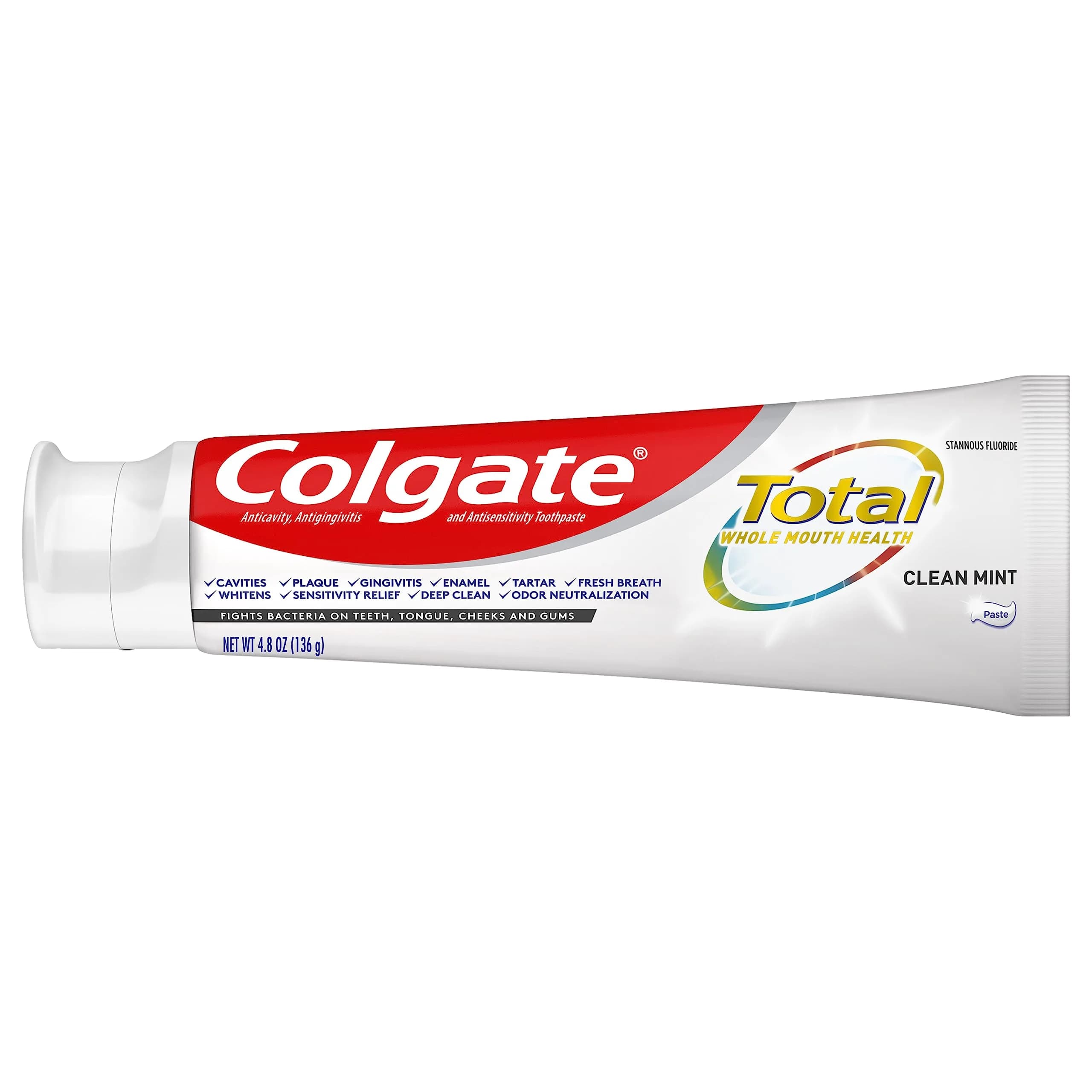 Colgate Total Clean Mint Toothpaste 215g (7.27oz x 2) | Whole Mouth Health with Stannous Fluoride - view 7