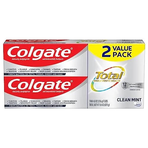 Colgate Total Clean Mint Toothpaste 215g (7.27oz x 2) | Whole Mouth Health with Stannous Fluoride thumbnail 1