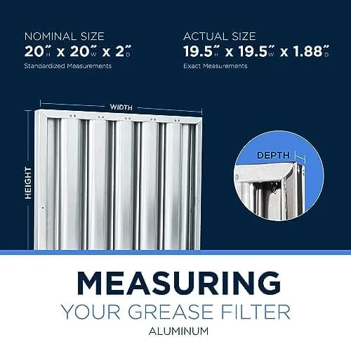 Kleen-Gard Aluminum Commercial Kitchen Hood Filter, 19.5H x 19.5W | 94% Grease Removal Efficiency thumbnail 2