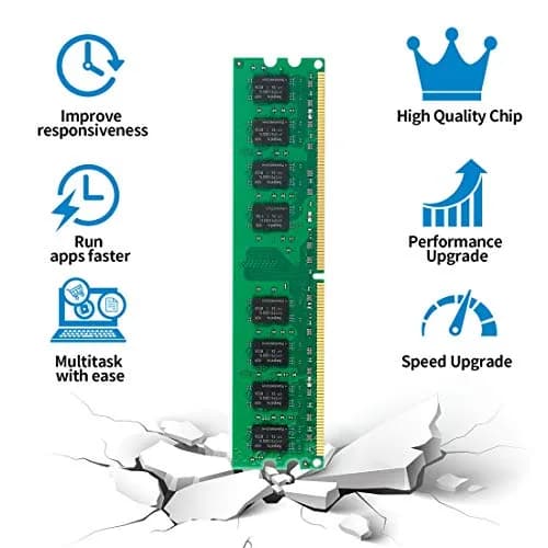 motoeagle 4GB (2x2GB) DDR2 667MHz UDIMM RAM Kit | PC2-5300U Desktop Memory Modules thumbnail 5
