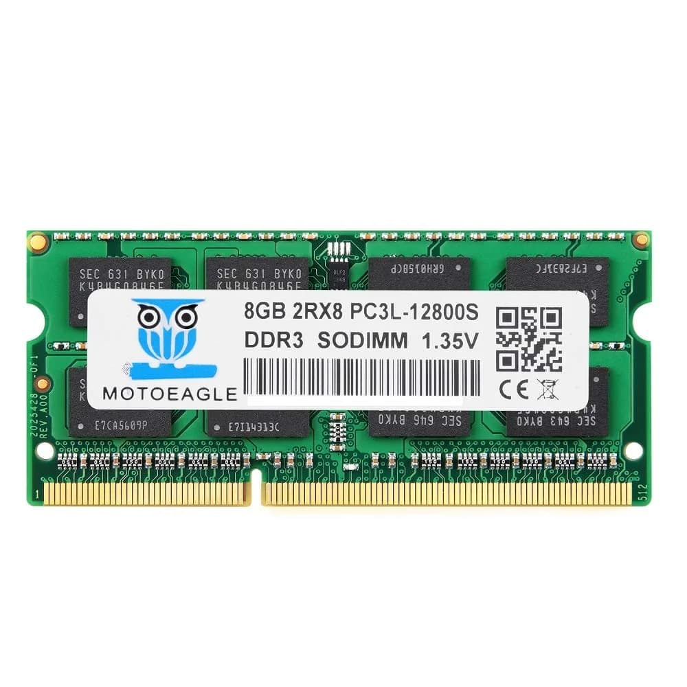 motoeagle DDR3 1066MHz SODIMM 8GB Kit (2x4GB) 204-Pin Non-ECC Laptop Memory RAM Modules — Green PC3 12800S 8GBx1