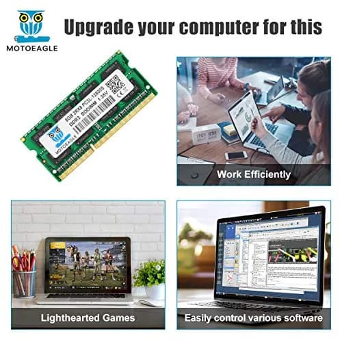 motoeagle 8GB DDR3L 1600 MHz SODIMM Laptop Memory | 2Rx8 PC3L 12800S 1.35V 204-Pin thumbnail 2