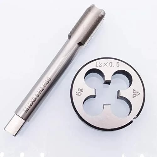 Yodaoke HSS M12 x 0.5mm Threading Die & Tap Set | Metric Right Hand, 80mm Tap & 38mm Die Diameter (110c) thumbnail 2