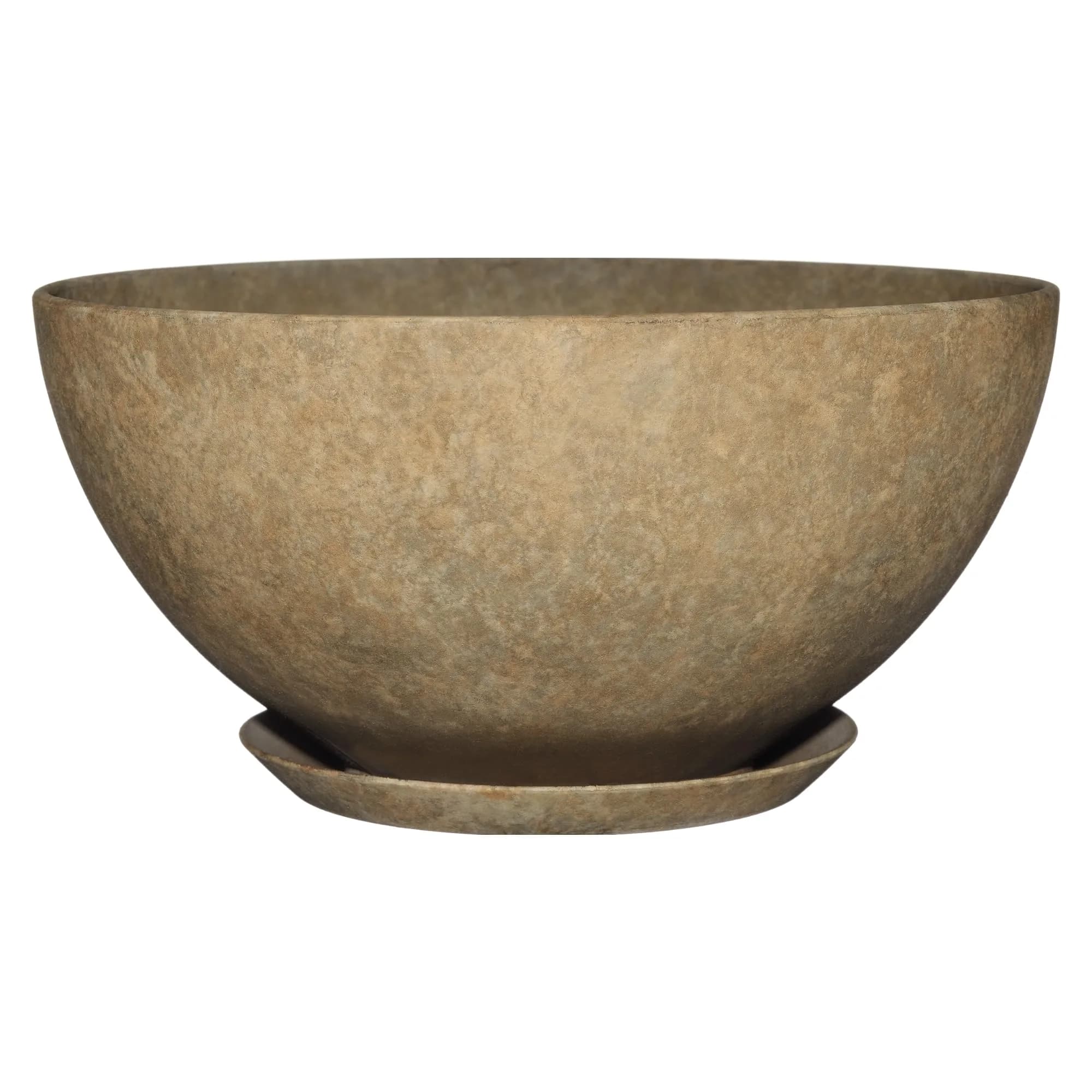 Classic Home & Garden GROWSCAPE Rosie Planter Bowl, 10” Earth | Weather-Resistant Resin with Drainage — Earth