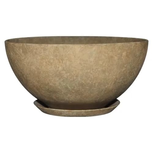 Classic Home & Garden GROWSCAPE Rosie Planter Bowl, 10” Earth | Weather-Resistant Resin with Drainage thumbnail 1