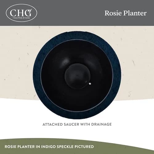 Classic Home & Garden GROWSCAPE Rosie Planter Bowl, 10” Earth | Weather-Resistant Resin with Drainage thumbnail 3