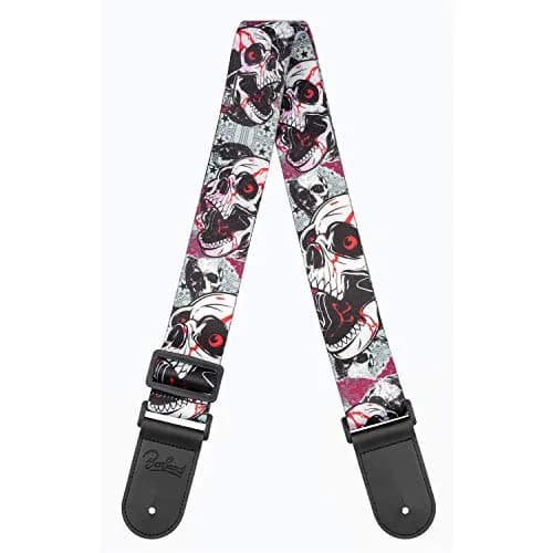 BestSounds Skull Guitar Strap & Leather Ends | Adjustable 85-150cm | Comfortable & Durable thumbnail 8