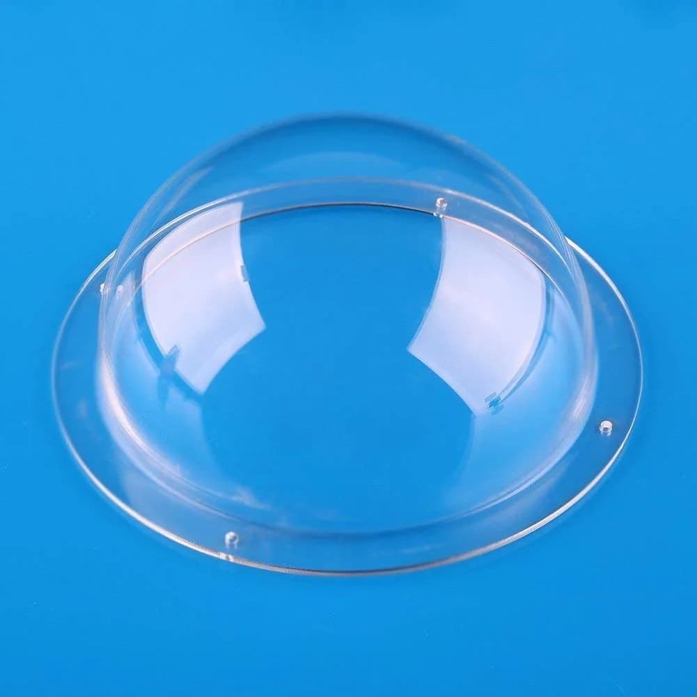 F-ber Transparent Acrylic Dome Camera Cover 100mm (3.94 Inch) | CCTV Replacement Housing with 4 Mounting Holes — Transparent