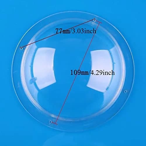 F-ber Transparent Acrylic Dome Camera Cover 100mm (3.94 Inch) | CCTV Replacement Housing with 4 Mounting Holes thumbnail 5