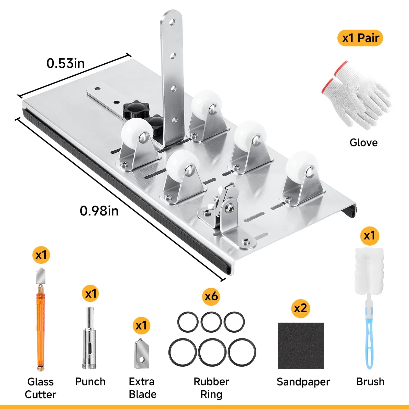Kalawen Glass Bottle Cutter Kit for DIY Projects | Cuts Wine, Beer, Liquor, Whiskey, Alcohol, Champagne Bottles (Black, 35cm L x 15cm W x 7cm H) - view 8