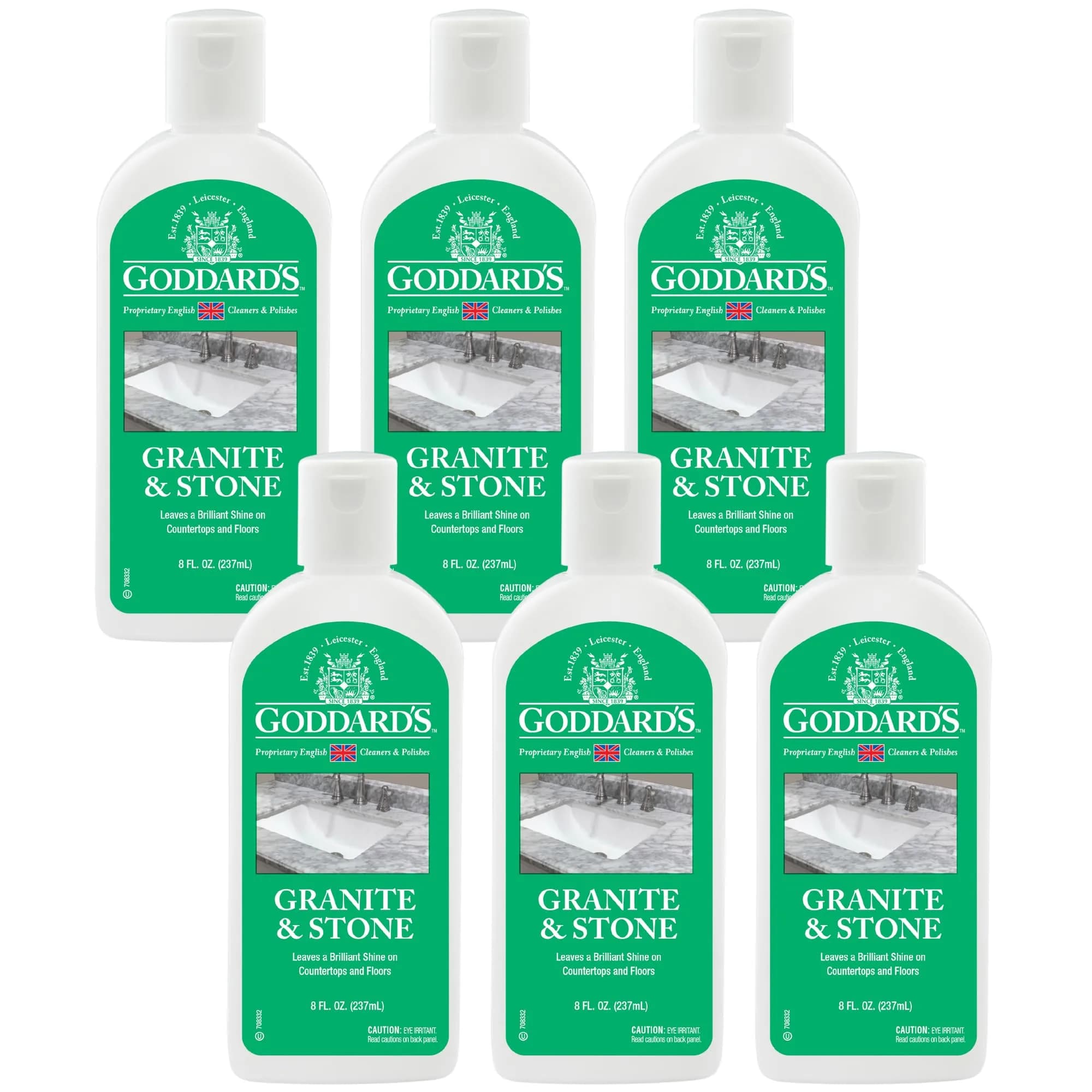 Goddard's Granite & Marble Countertop Polish 8 Fl Oz Liquid - 6 Pack for Streak-Free Shine - main product image