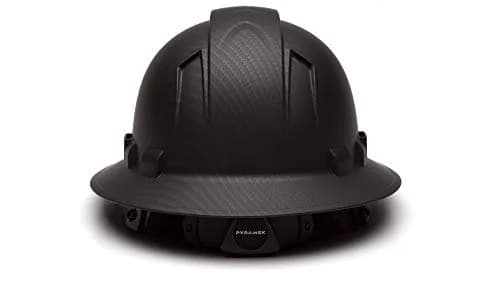 Ridgeline Matte Black Graphite Pattern Full Brim Vented Hard Hat with 4-Point Ratchet Suspension (25.4 cm L x 22.9 cm W x 17.8 cm H) thumbnail 3
