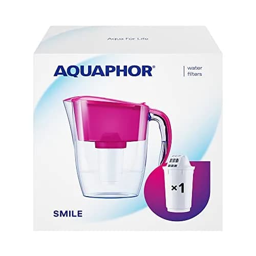AQUAPHOR Smile Water Filter Jug - 2.9L | Magnesium Enriched, Space-Saving, Fits Fridge Door thumbnail 1