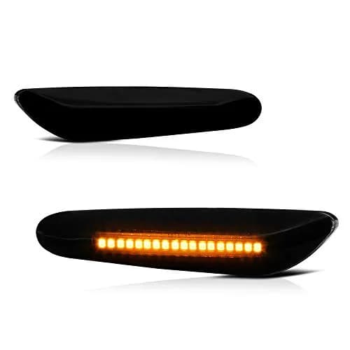 VIPMOTOZ Dark Smoked Lens Full LED Side Marker Light for BMW E82 E88 E90 E91 E92 E93 E60 E61 E83 | Bright, Plug & Play thumbnail 1