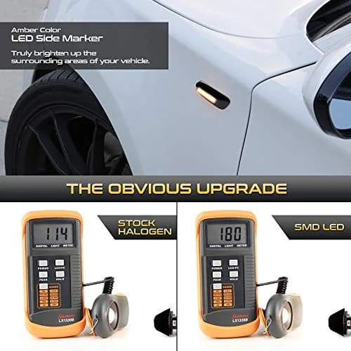 VIPMOTOZ Dark Smoked Lens Full LED Side Marker Light for BMW E82 E88 E90 E91 E92 E93 E60 E61 E83 | Bright, Plug & Play thumbnail 3