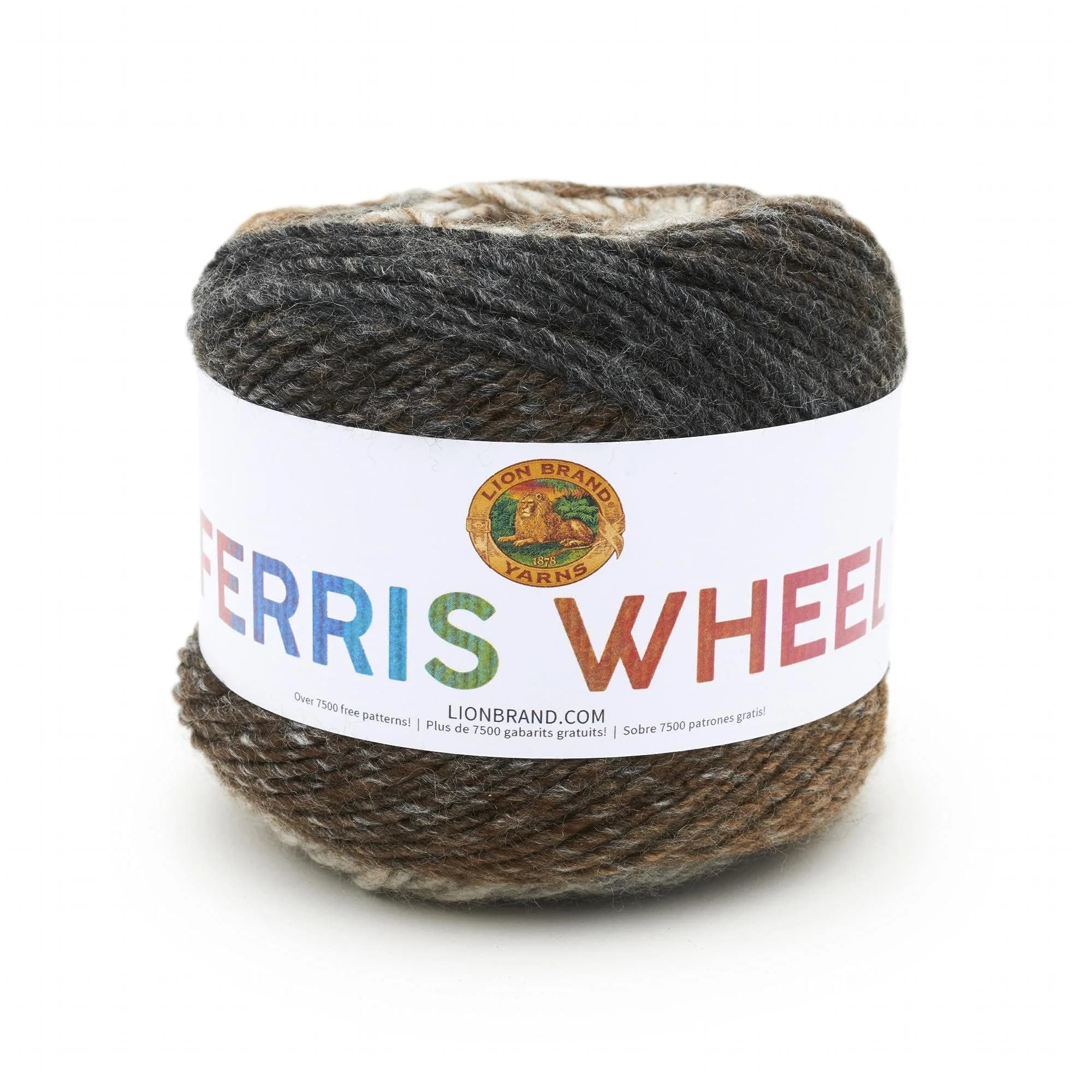 Lion Brand Yarn Ferris Wheel Crochet Yarn Morning Java Multicolor | 270 yd. Worsted Acrylic for Colorful Crafts — Morning Java