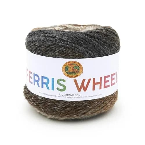 Lion Brand Yarn Ferris Wheel Crochet Yarn Morning Java Multicolor | 270 yd. Worsted Acrylic for Colorful Crafts thumbnail 1