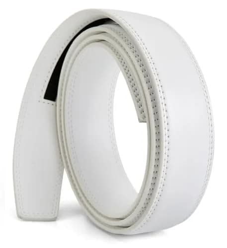 Nelbons 35mm/1 3/8" Men's Ratchet Belt Strap | Fits 40mm Buckles, Leather, Adjustable thumbnail 1