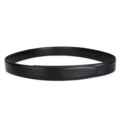 Nelbons Men's 3.5cm Ratchet Belt Strap, Adjustable Waist 130cm (44") | Genuine Leather Replacement Belt for 40mm Buckles thumbnail 4