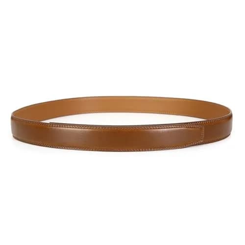Nelbons Men's Ratchet Belt Strap Only 35mm (1.38") | Brown Genuine Leather, Cut-to-Fit Strap for 40mm Buckles thumbnail 4