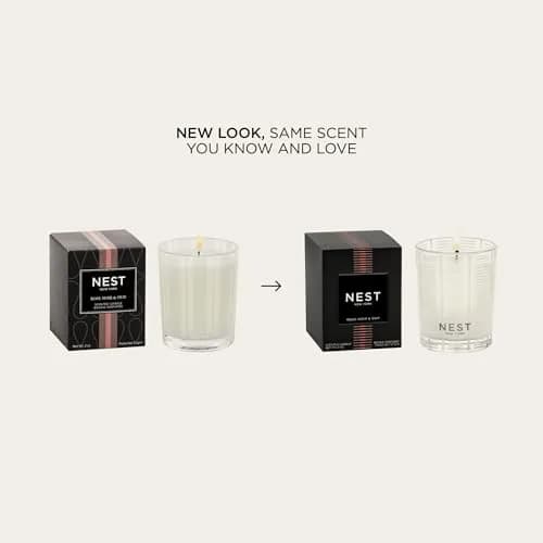 NEST New York Scented Votive Candle, Rose Noir & Oud | Elegant Glass Vessel, 2 oz, Vegan & Cruelty-Free thumbnail 2