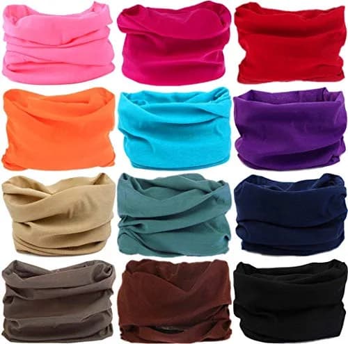 KALILY 12PCS Microfiber Headband Bandana 25x48cm (9.5x19 Inch) | Versatile Sports Headwear for All Climates thumbnail 1