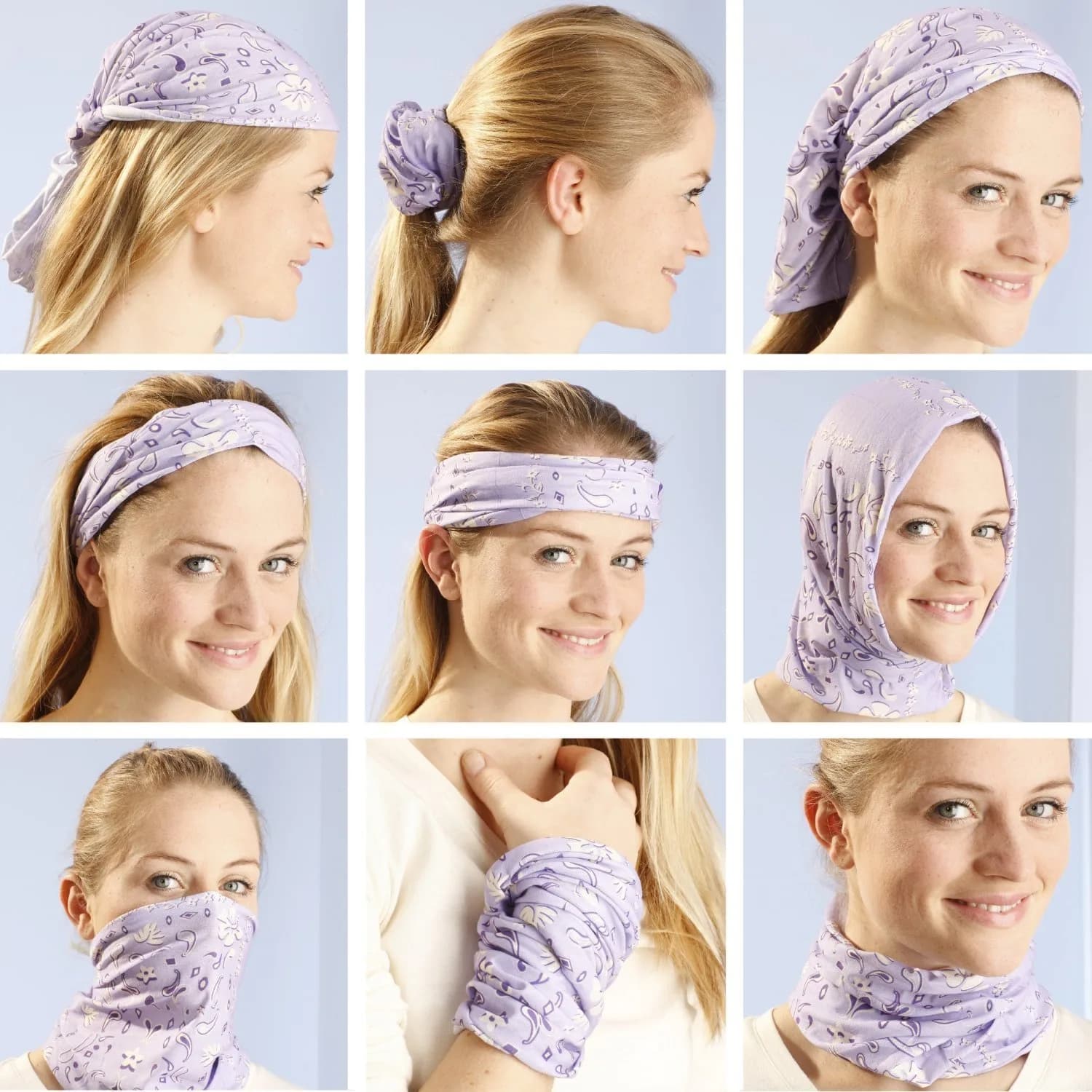 KALILY 9PCS Headband Bandana 25cm x 48cm | Versatile Sports Headwear for All Seasons - view 2