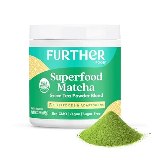 Further Food Superfood Matcha Powder, USDA Organic Japanese Matcha | Natural Energy + Focus + Immune Support (2.65 Oz) thumbnail 1