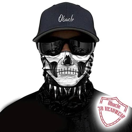 Obacle Motorcycle Face Mask Sun UV Dust Wind Protection Seamless Bandana Skeleton Face Mask for Men Women Bike Riding Cycling Biker Fishing Outdoor Festival thumbnail 2
