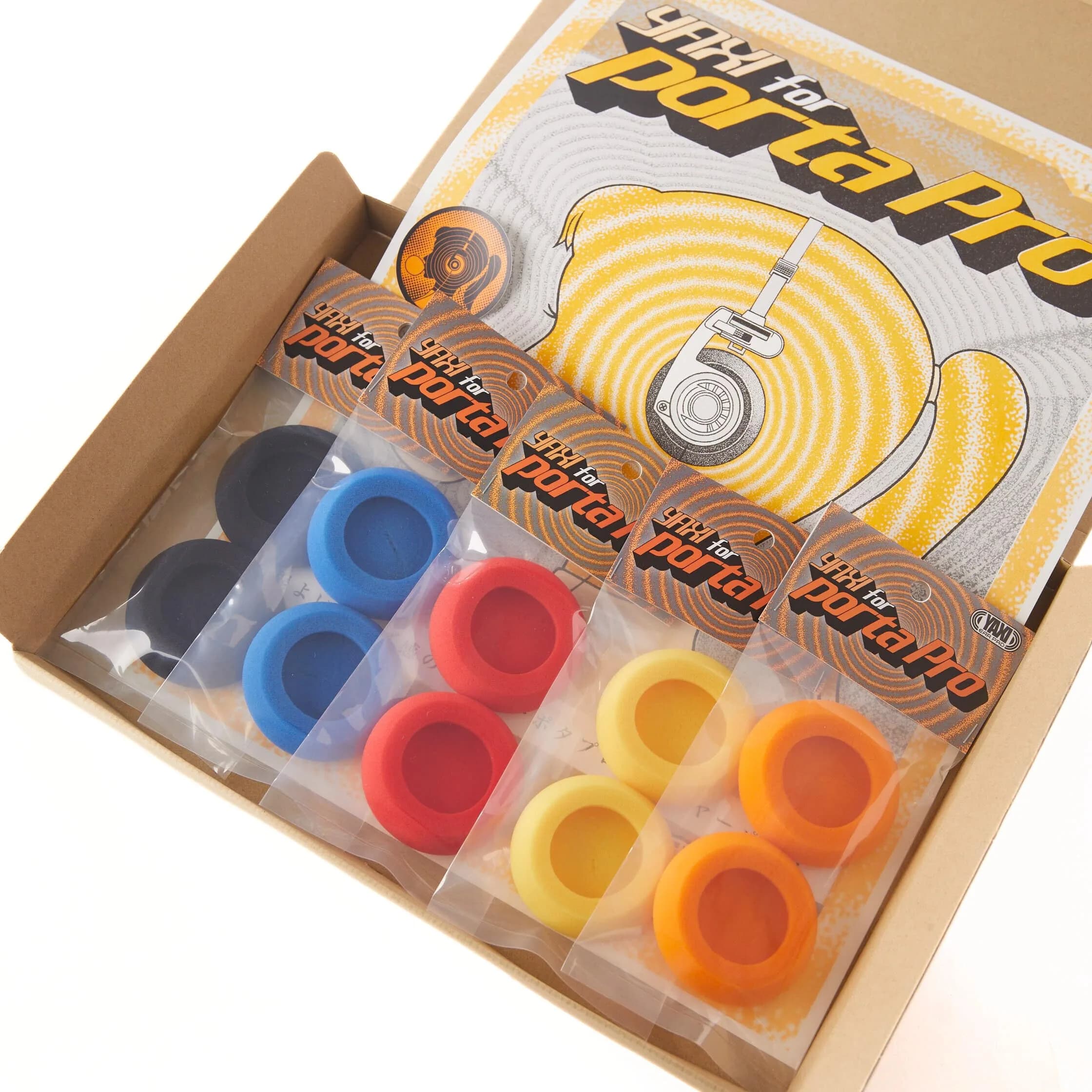 YAXI 5-Color Earpads for Koss Porta Pro Headphones: Black, Blue, Yellow, Red, Orange - main product image