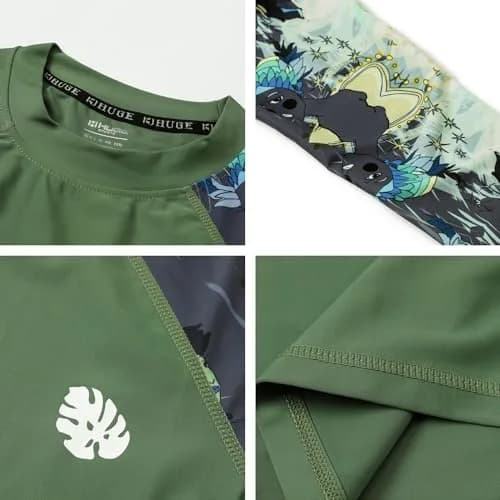 HUGE SPORTS Men's Long Sleeve Rash Guard UPF 50+ Sun Protection Swim Shirt | UV & Moisture Wicking, 80% Polyester 20% Elastane, Medium thumbnail 4