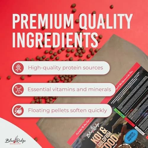 Blue Ridge Koi Fish Food Growth Formula Mini 1/8" Pellets 22.7 kg (50 lb) | 36% Protein for Active Growth thumbnail 3