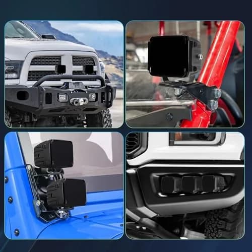 SWATOW INDUSTRIES Black 3 Inch Pod Light Covers (2-Pack) | Street Legal Protective Polycarbonate Lens Covers thumbnail 6